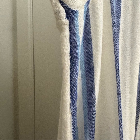 Faherty Dream Gauze Vida Midi Dress Blue Baja Color Organic Cotton Coastal Med - Picture 8 of 14